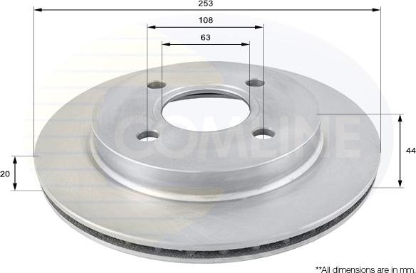 Comline ADC1217V - Disque de frein cwaw.fr