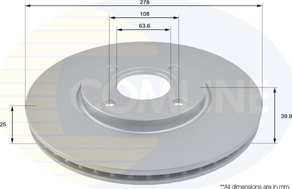 Comline ADC1280V - Disque de frein cwaw.fr