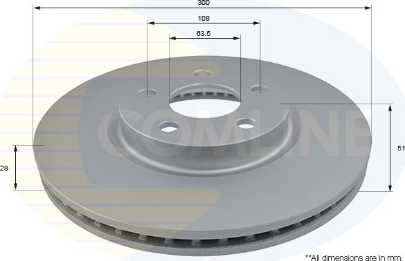 Comline ADC1288V - Disque de frein cwaw.fr