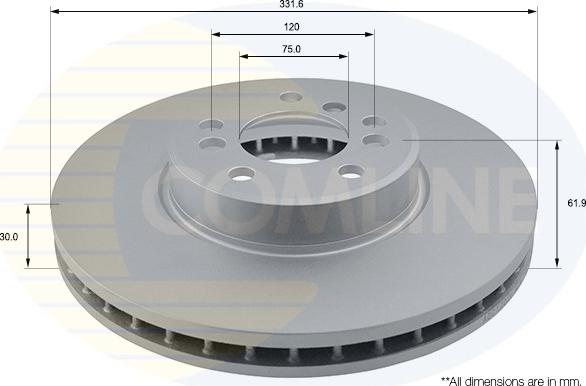 Comline ADC1707V - Disque de frein cwaw.fr