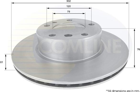 Comline ADC1710V - Disque de frein cwaw.fr