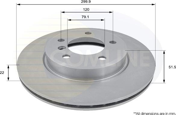 Comline ADC1712V - Disque de frein cwaw.fr