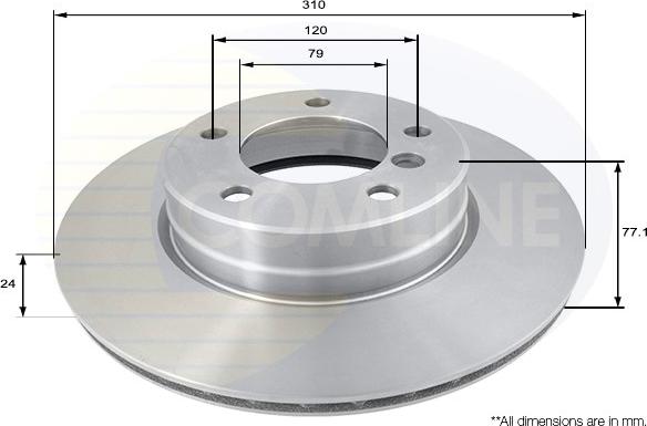 Comline ADC1737V - Disque de frein cwaw.fr