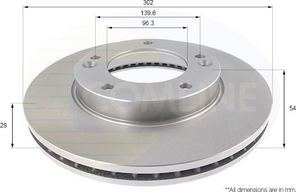 Comline ADC2418V - Disque de frein cwaw.fr