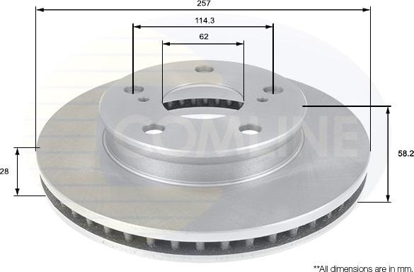 Comline ADC2504V - Disque de frein cwaw.fr