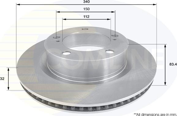 Comline ADC2501V - Disque de frein cwaw.fr