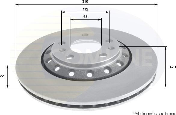 Comline ADC2609V - Disque de frein cwaw.fr