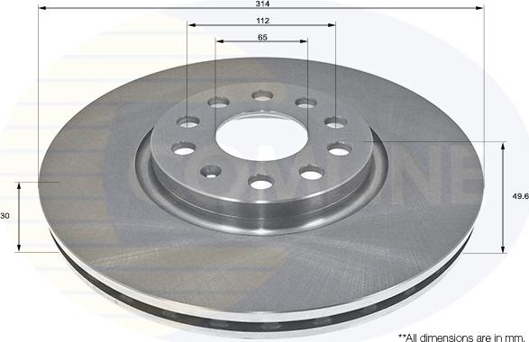 Comline ADC2601V - Disque de frein cwaw.fr