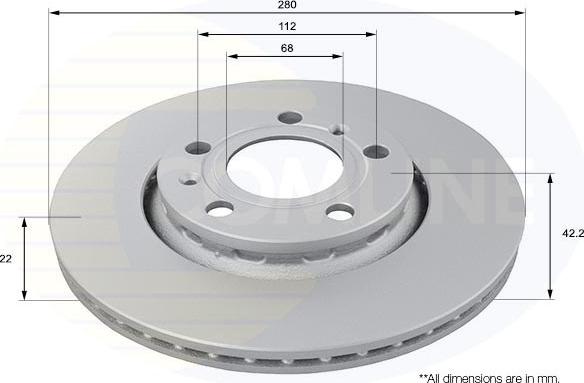 Comline ADC2608V - Disque de frein cwaw.fr