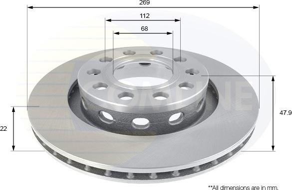 Comline ADC2611V - Disque de frein cwaw.fr