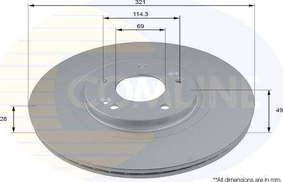 Comline ADC2845V - Disque de frein cwaw.fr