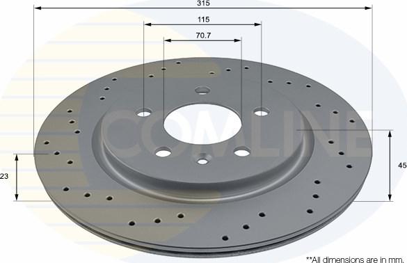 Comline ADC2852V - Disque de frein cwaw.fr