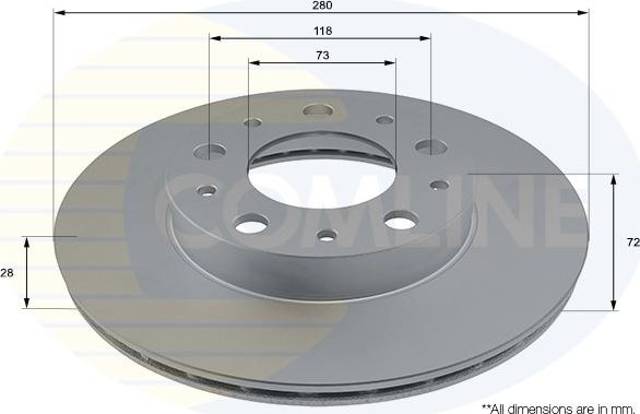 Comline ADC2867V - Disque de frein cwaw.fr