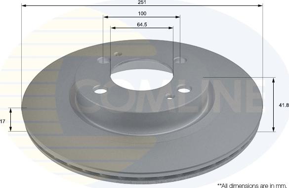 Comline ADC2811V - Disque de frein cwaw.fr