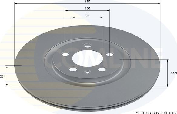 Comline ADC2887V - Disque de frein cwaw.fr