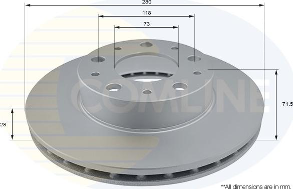 Comline ADC2834V - Disque de frein cwaw.fr