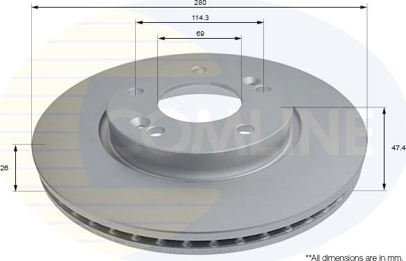 Comline ADC2824V - Disque de frein cwaw.fr