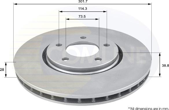 Comline ADC2305V - Disque de frein cwaw.fr