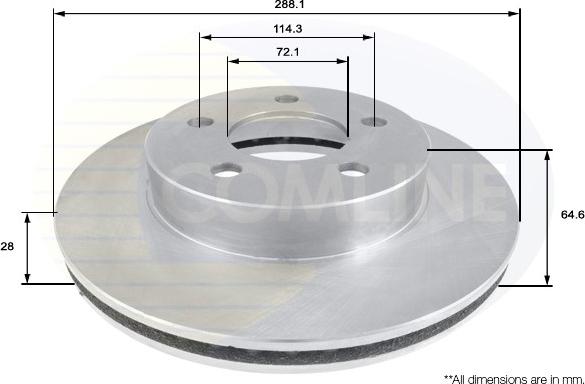 Comline ADC2301V - Disque de frein cwaw.fr