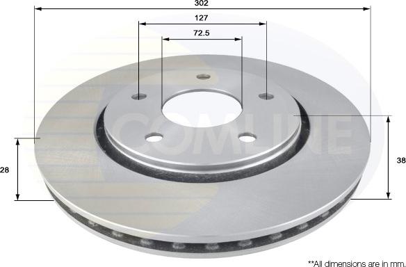 Comline ADC2324V - Disque de frein cwaw.fr