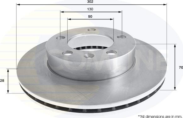 Comline ADC2701V - Disque de frein cwaw.fr