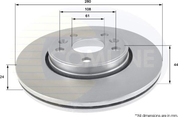 Comline ADC2702V - Disque de frein cwaw.fr