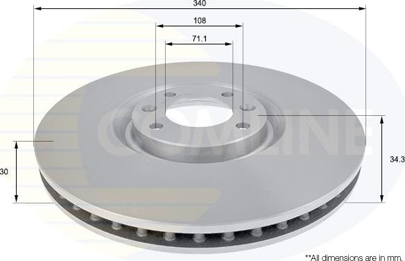 Comline ADC2715V - Disque de frein cwaw.fr