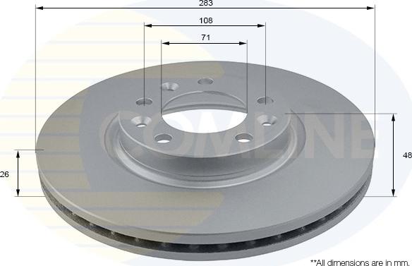 Comline ADC2710V - Disque de frein cwaw.fr