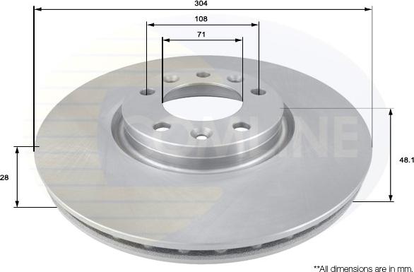 Comline ADC2711V - Disque de frein cwaw.fr