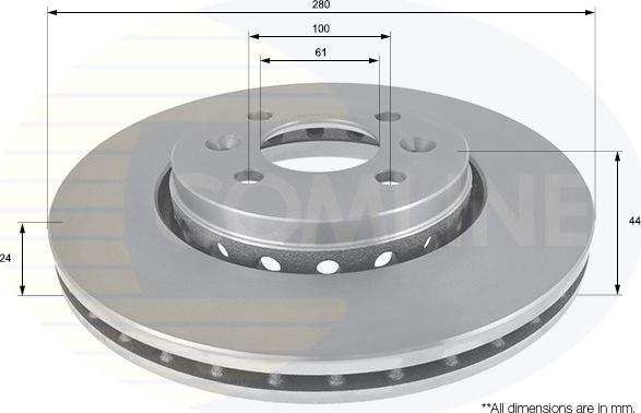 Comline ADC2720V - Disque de frein cwaw.fr