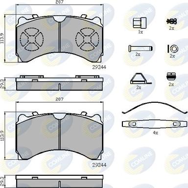 Comline CBP9081K - Kit de plaquettes de frein, frein à disque cwaw.fr