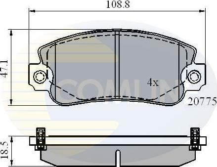 Comline CBP4129 - Kit de plaquettes de frein, frein à disque cwaw.fr