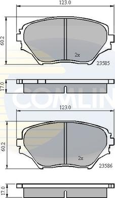 Comline CBP0944 - Kit de plaquettes de frein, frein à disque cwaw.fr