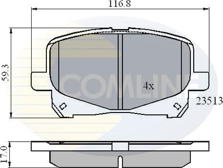 Comline CBP0904 - Kit de plaquettes de frein, frein à disque cwaw.fr