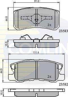 Comline CBP0905 - Kit de plaquettes de frein, frein à disque cwaw.fr