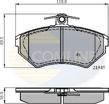 Comline CBP0989 - Kit de plaquettes de frein, frein à disque cwaw.fr