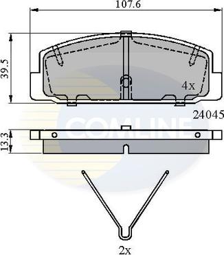 Comline CBP0986 - Kit de plaquettes de frein, frein à disque cwaw.fr