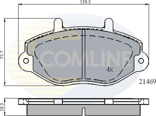 Comline CBP0924 - Kit de plaquettes de frein, frein à disque cwaw.fr