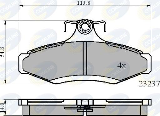 Comline CBP0495 - Kit de plaquettes de frein, frein à disque cwaw.fr