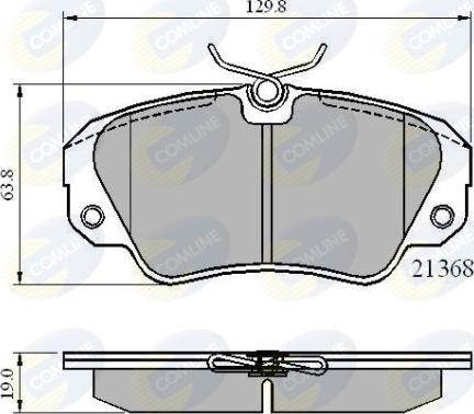 Comline CBP0493 - Kit de plaquettes de frein, frein à disque cwaw.fr