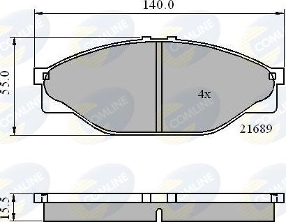 Comline CBP0440 - Kit de plaquettes de frein, frein à disque cwaw.fr