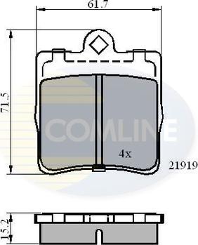 Comline CBP0454 - Kit de plaquettes de frein, frein à disque cwaw.fr