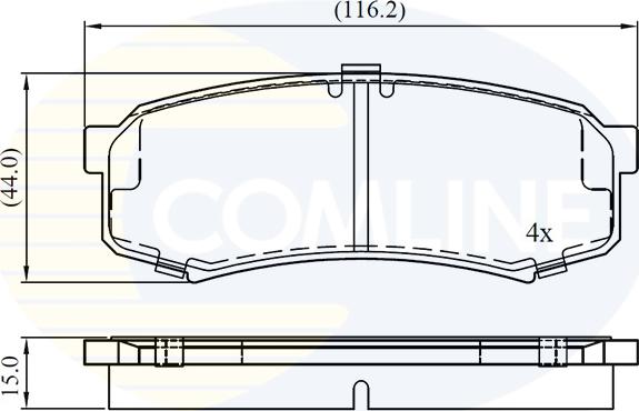 Comline CBP0404 - Kit de plaquettes de frein, frein à disque cwaw.fr