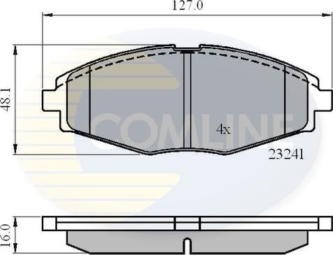 Comline CBP0486 - Kit de plaquettes de frein, frein à disque cwaw.fr