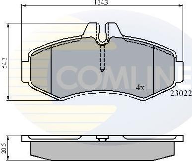 Comline CBP0480 - Kit de plaquettes de frein, frein à disque cwaw.fr