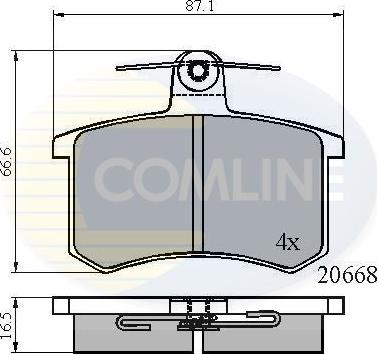 Comline CBP0558 - Kit de plaquettes de frein, frein à disque cwaw.fr