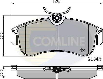 Comline CBP0566 - Kit de plaquettes de frein, frein à disque cwaw.fr