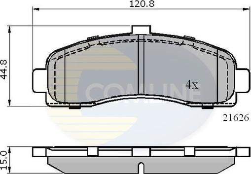 Comline CBP0508 - Kit de plaquettes de frein, frein à disque cwaw.fr