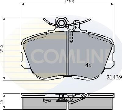 Comline CBP0503 - Kit de plaquettes de frein, frein à disque cwaw.fr