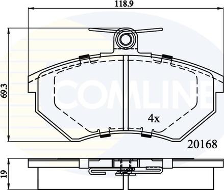 Comline CBP0511 - Kit de plaquettes de frein, frein à disque cwaw.fr